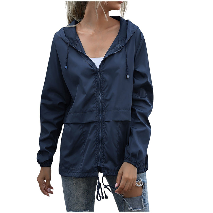 Women's Zip Rain Jacket | Hooded