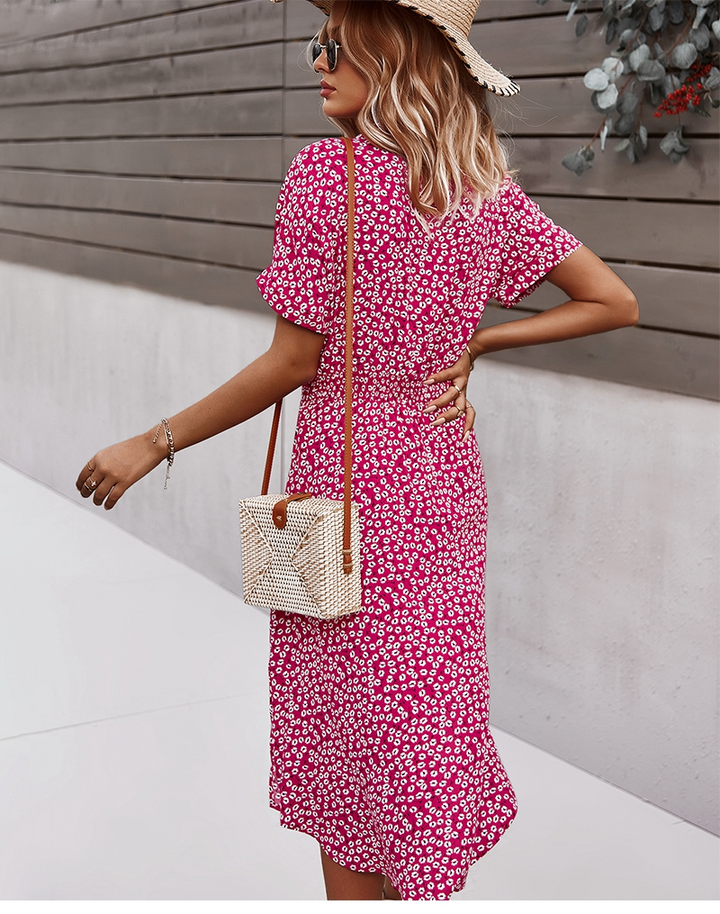 Women's Midi Dress Floral Print | Casual Summer