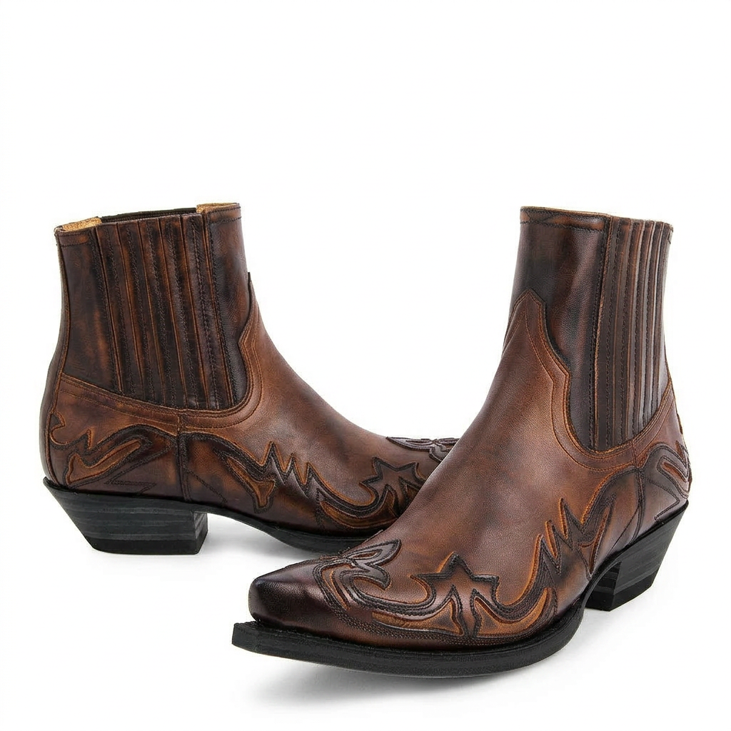 Cowboy Boots Men's Ankle Western | Pointed Toe