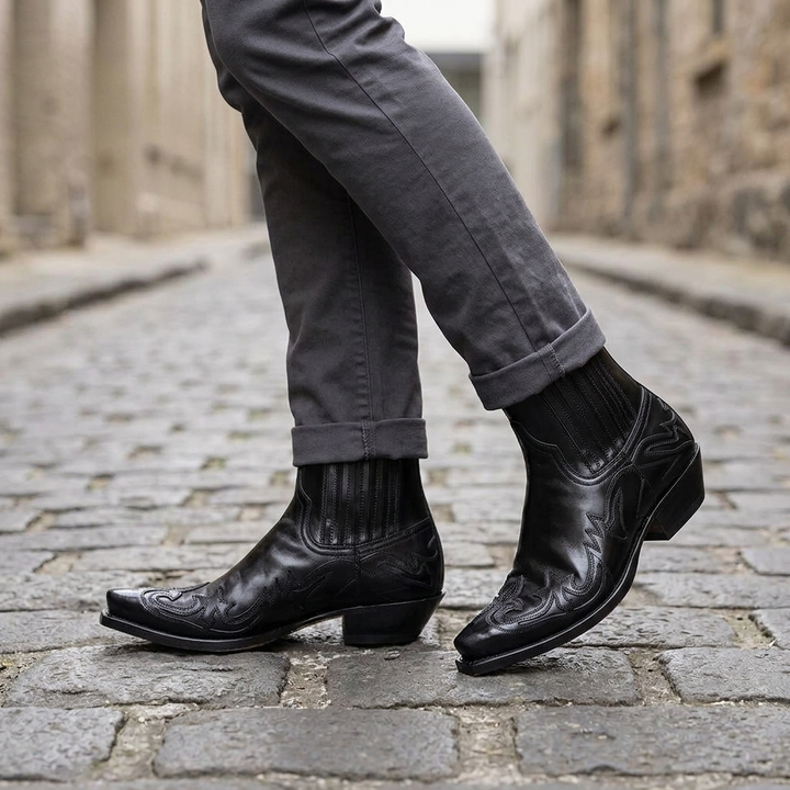 Cowboy Boots Men's Ankle Western | Pointed Toe