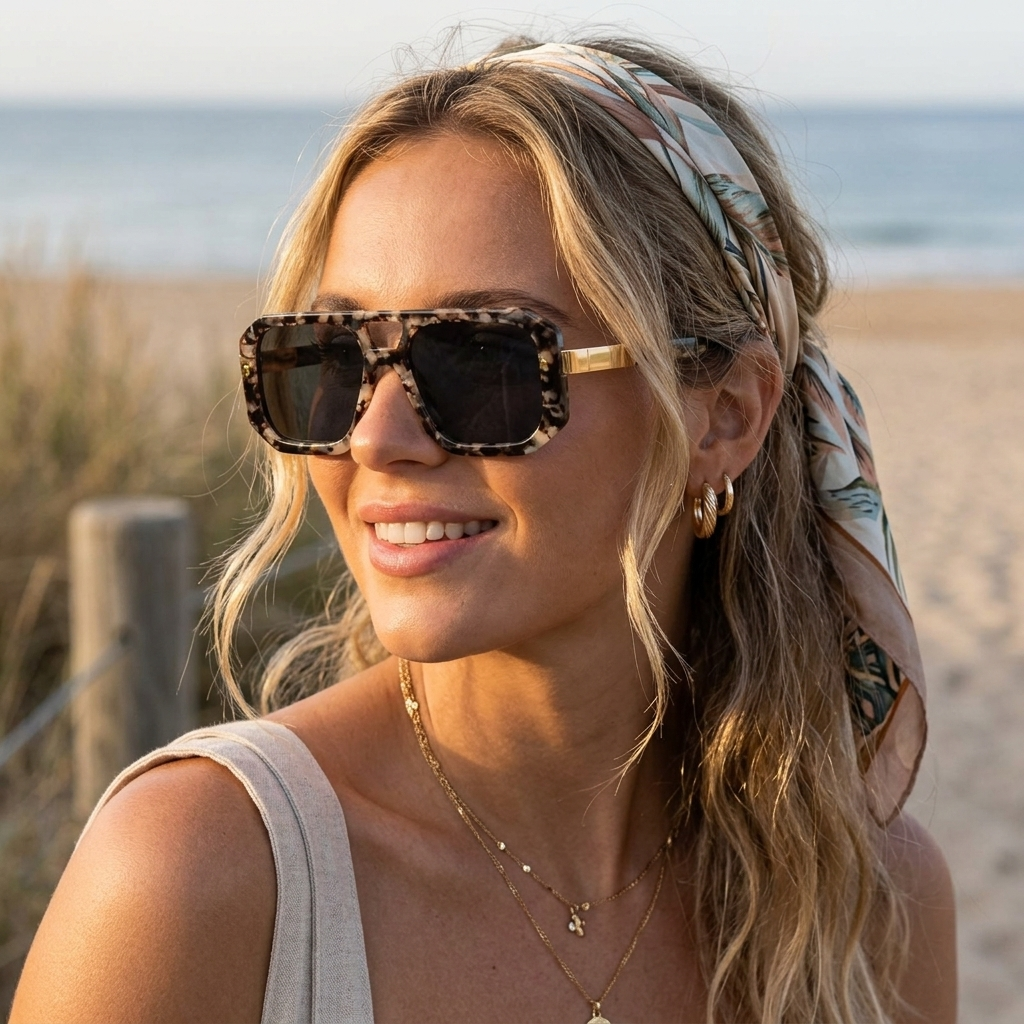 Double Bridge Geometric Sunglasses | Statement Style