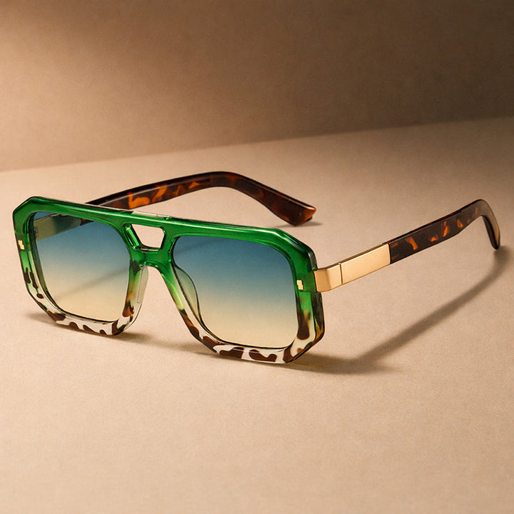 Double Bridge Geometric Sunglasses | Statement Style