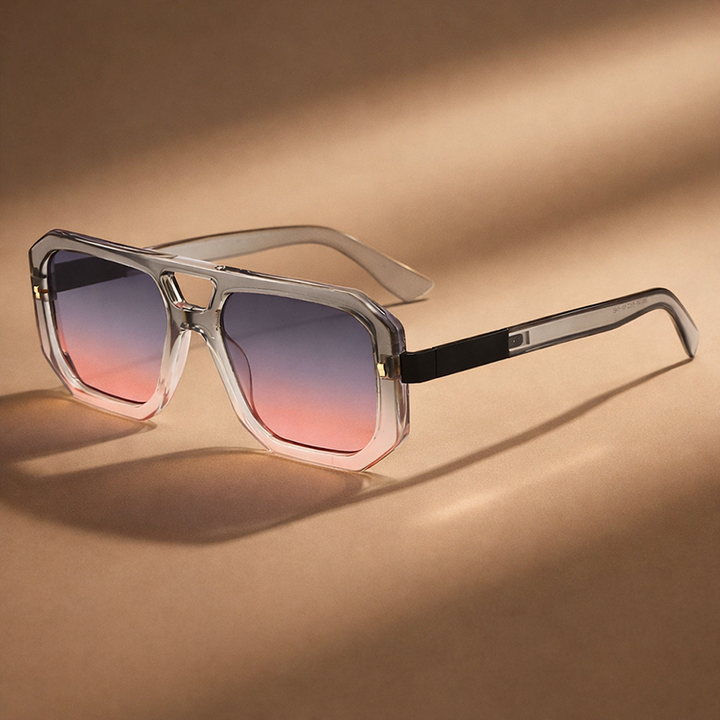 Double Bridge Geometric Sunglasses | Statement Style
