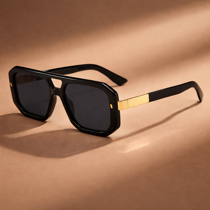 Double Bridge Geometric Sunglasses | Statement Style