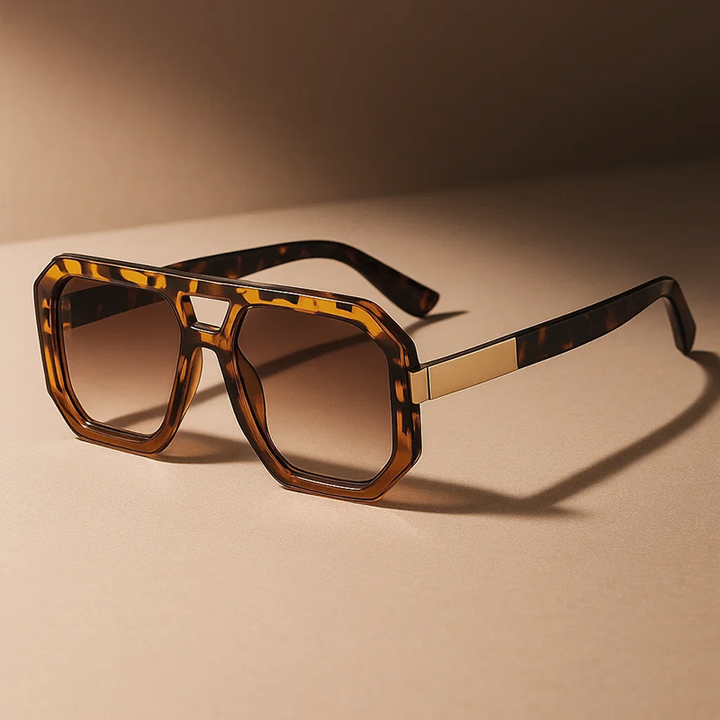 Double Bridge Geometric Sunglasses | Statement Style