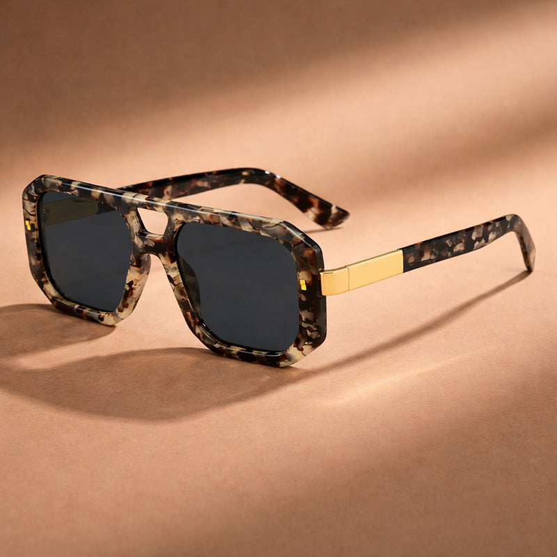 Double Bridge Geometric Sunglasses | Statement Style