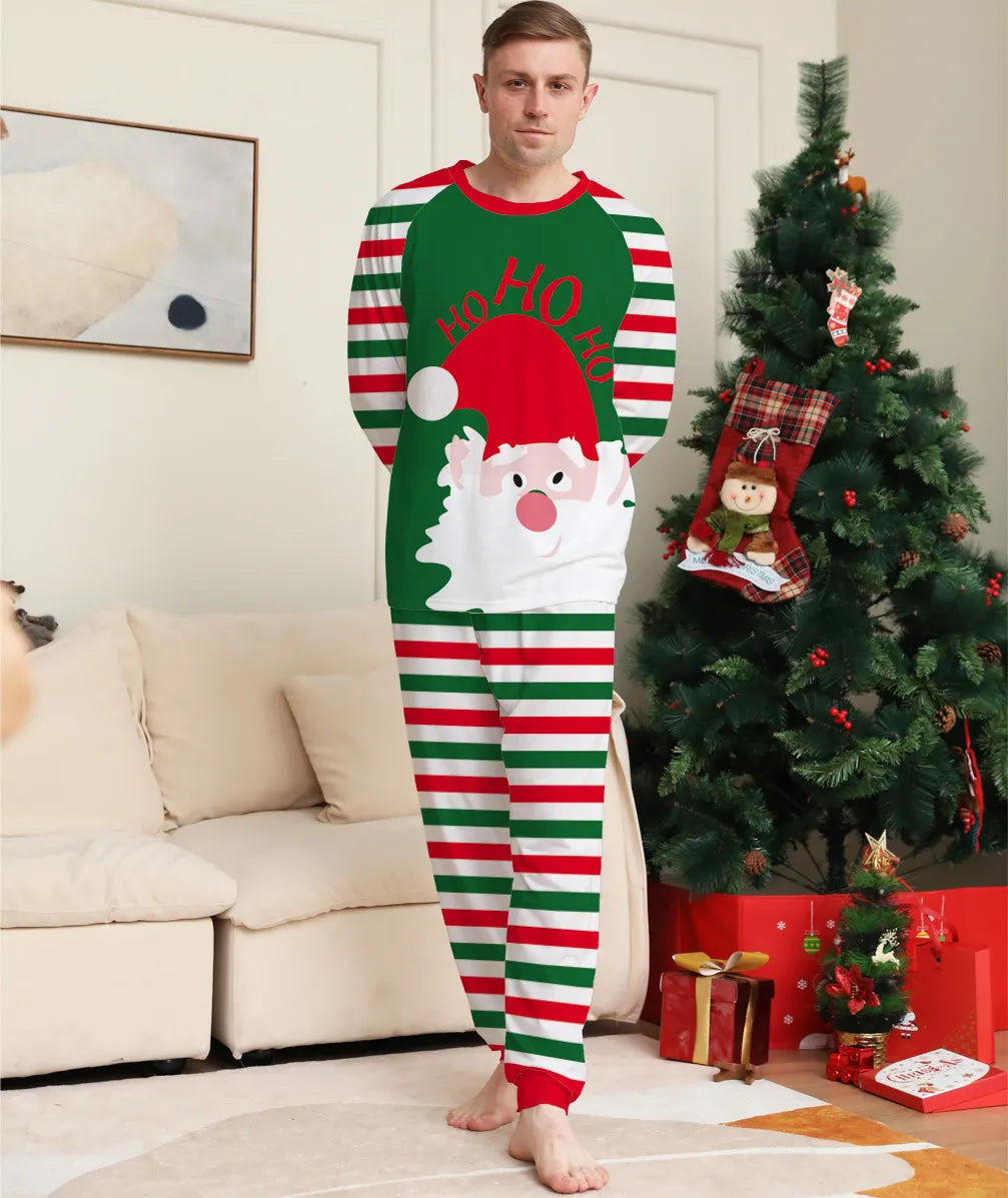 Family Matching Christmas Pyjamas 2 Piece Set | Striped Print