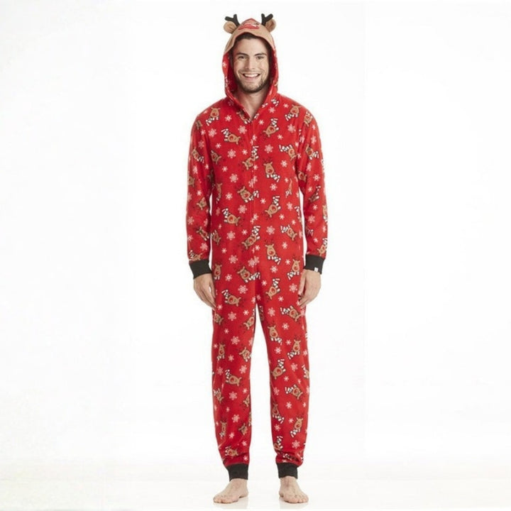Family Matching Christmas Pyjamas Hooded Onesie | Reindeer Print