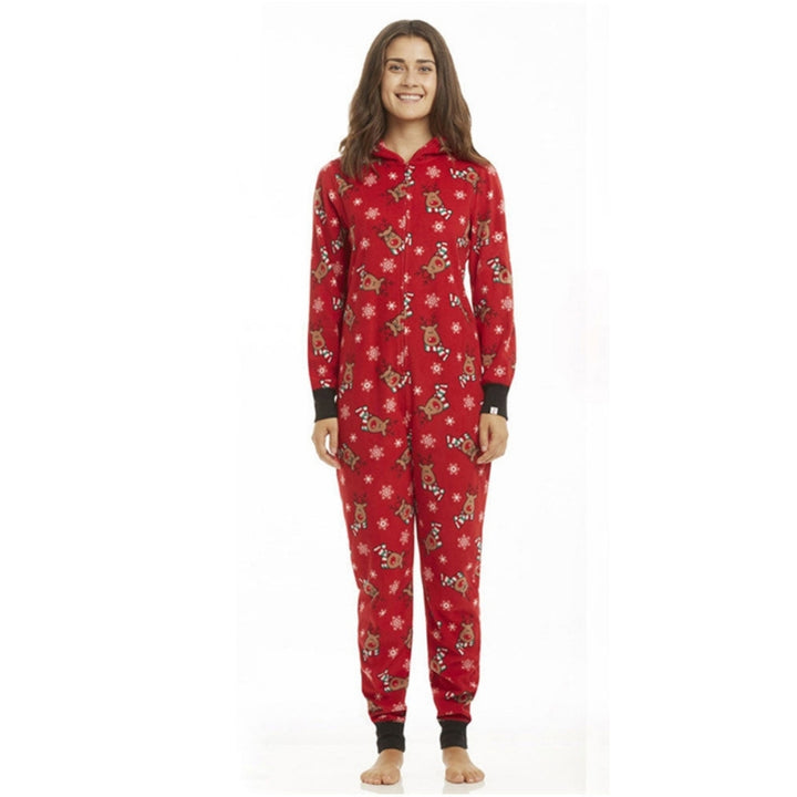 Family Matching Christmas Pyjamas Hooded Onesie | Reindeer Print