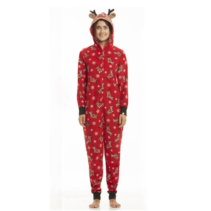 Family Matching Christmas Pyjamas Hooded Onesie | Reindeer Print