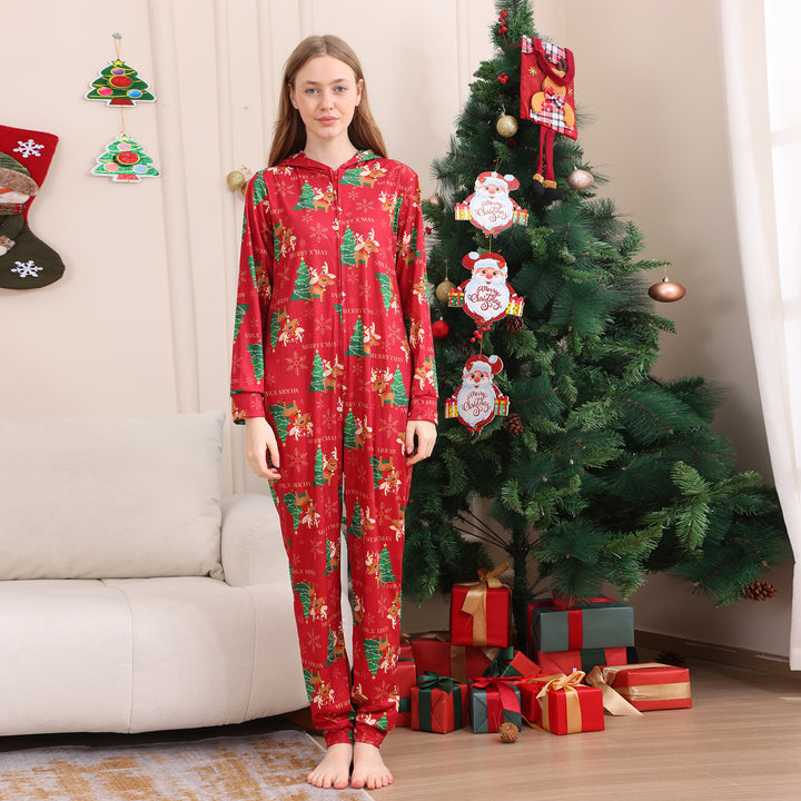Family Matching Christmas Pyjamas Hooded | Reindeer Print