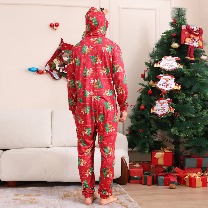 Family Matching Christmas Pyjamas Hooded | Reindeer Print