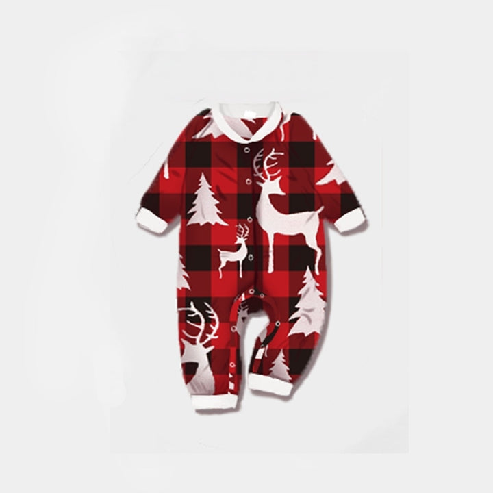 Family Matching Christmas Pyjamas Plaid Set | Reindeer Print