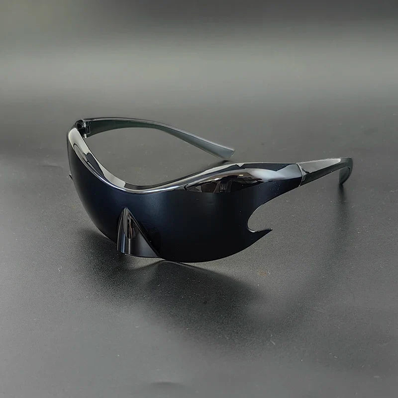 Futuristic Wraparound Sunglasses Rimless | Y2K