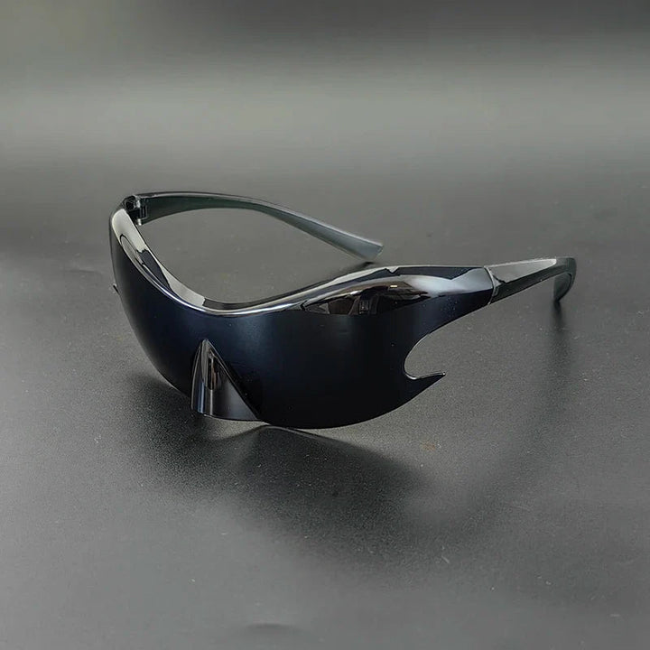 Futuristic Wraparound Sunglasses Rimless | Y2K