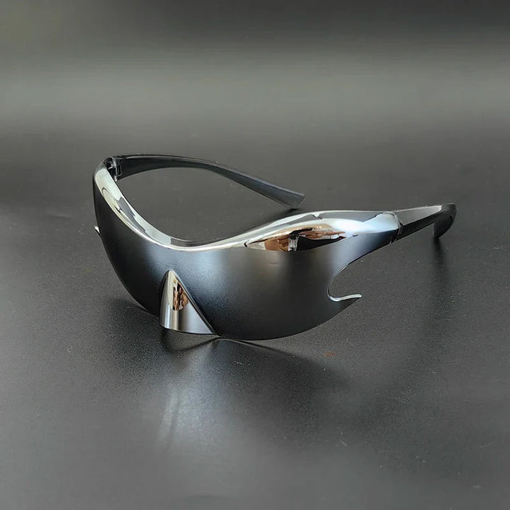 Futuristic Wraparound Sunglasses Rimless | Y2K
