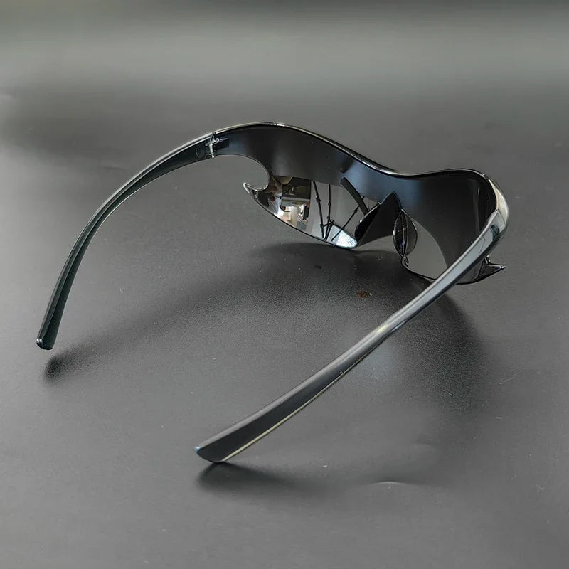 Futuristic Wraparound Sunglasses Rimless | Y2K