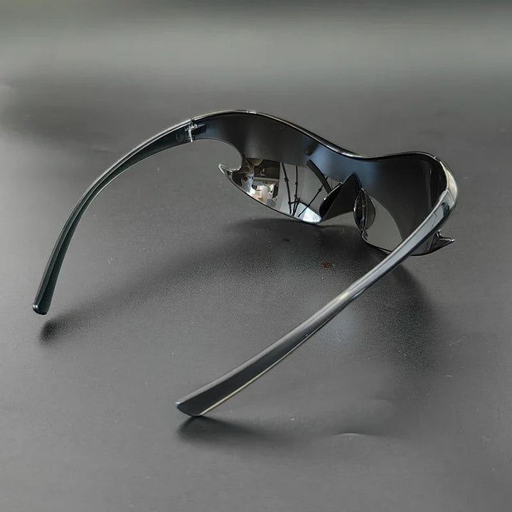 Futuristic Wraparound Sunglasses Rimless | Y2K