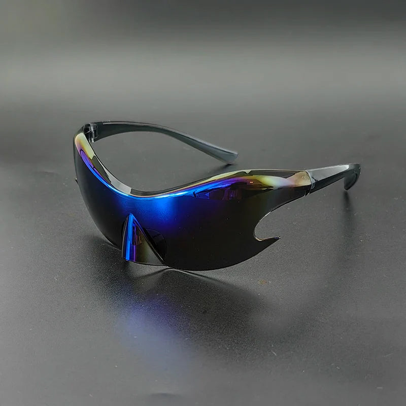 Futuristic Wraparound Sunglasses Rimless | Y2K