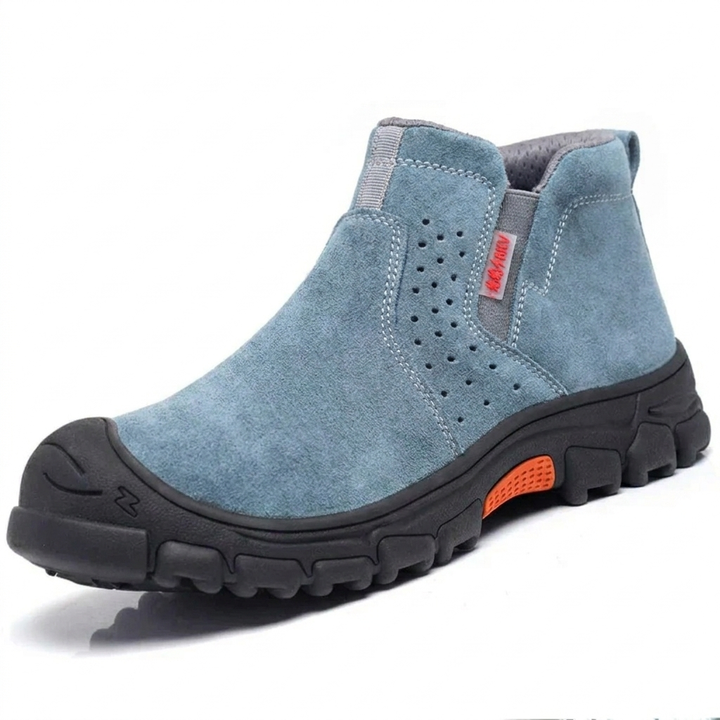Men's Safety Shoes with Elastic Side Panel & Lug Sole | Work Boot