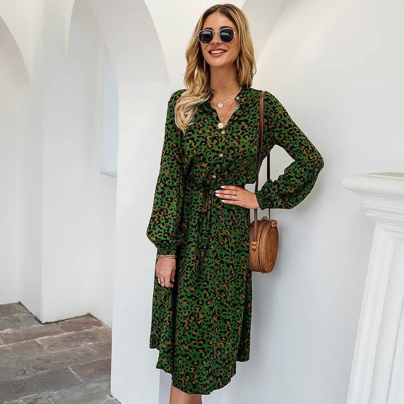 Women's Witchery Dress Midi Leopard Print | Casual