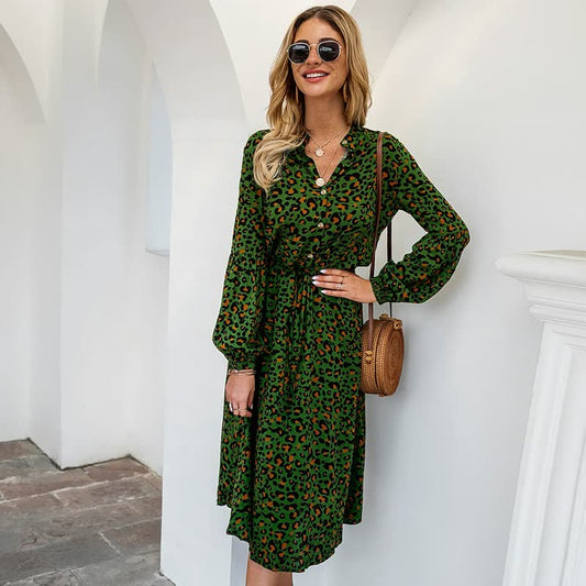 Women's Witchery Dress Midi Leopard Print | Casual
