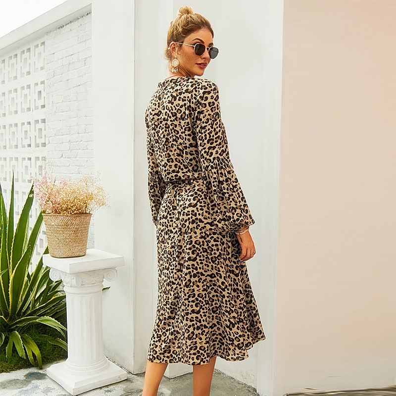 Women's Witchery Dress Midi Leopard Print | Casual