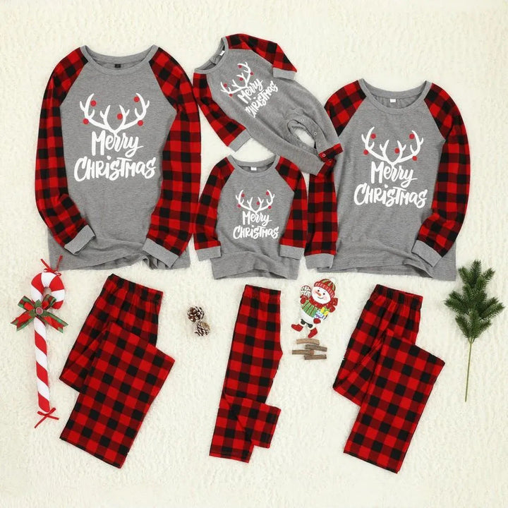 Matching Christmas Pyjamas for Family | Raglan Sleeve Plaid