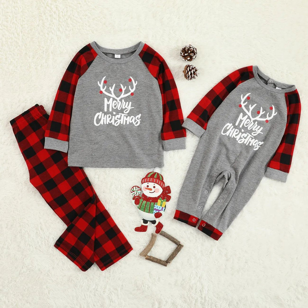 Matching Christmas Pyjamas for Family | Raglan Sleeve Plaid