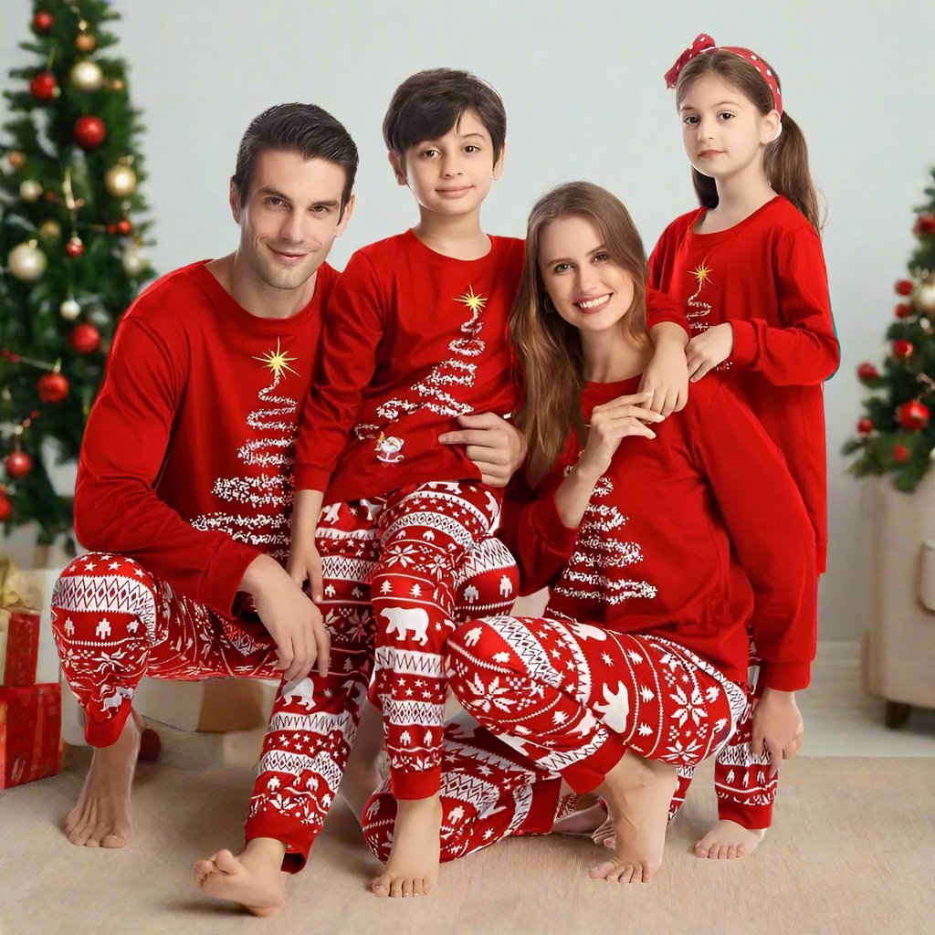 Matching Christmas Pyjamas for Family | Tree Graphic