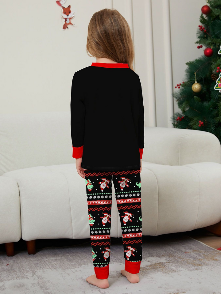 Matching Christmas Pyjamas with Dinosaur & Santa Print | Family Set