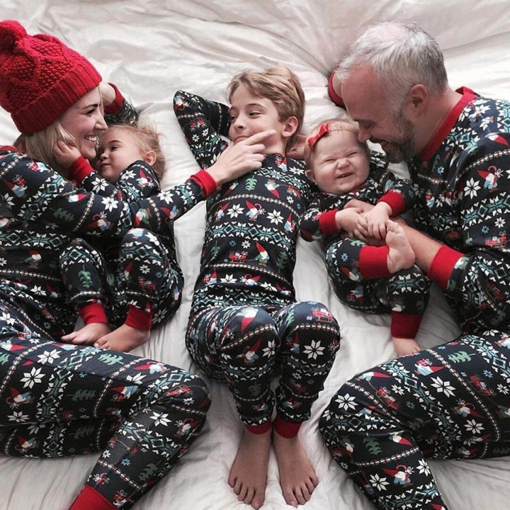 Matching Christmas Pyjamas with Gnome Print & Fair Isle | Family