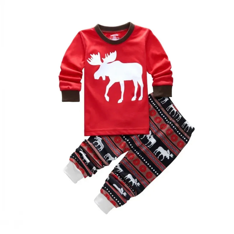 Matching Christmas Pyjamas with Moose Print | Family Set