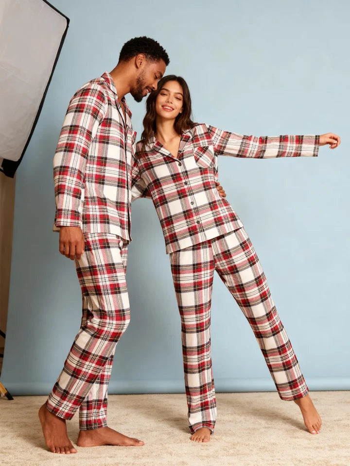 Matching Christmas Pyjamas with Plaid Print | Family Set