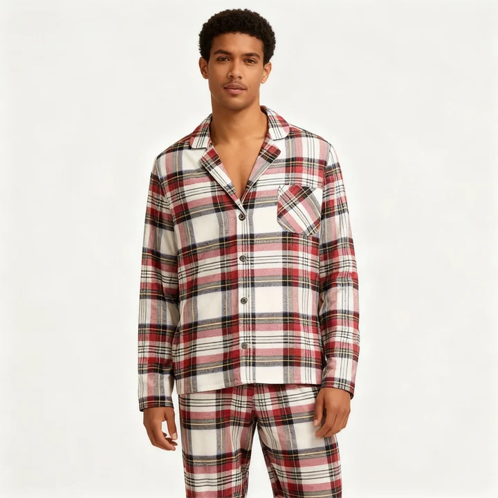 Matching Christmas Pyjamas with Plaid Print | Family Set