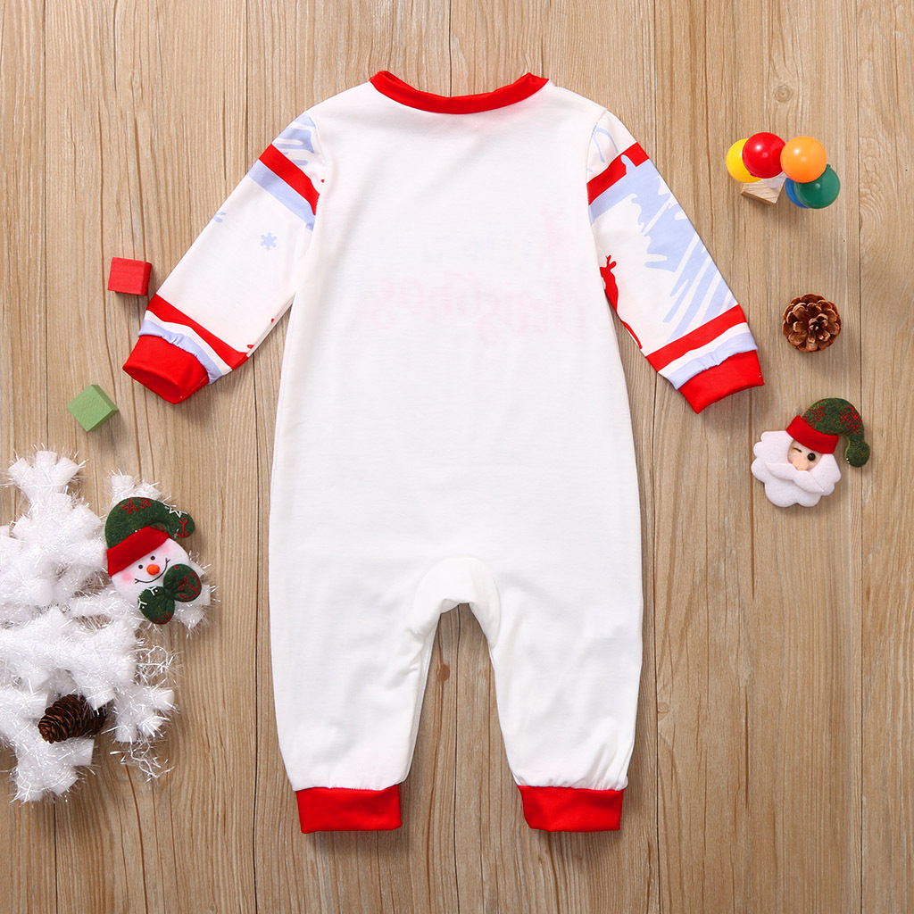 Matching Christmas Pyjamas with Tree & Deer Print | Long Sleeve