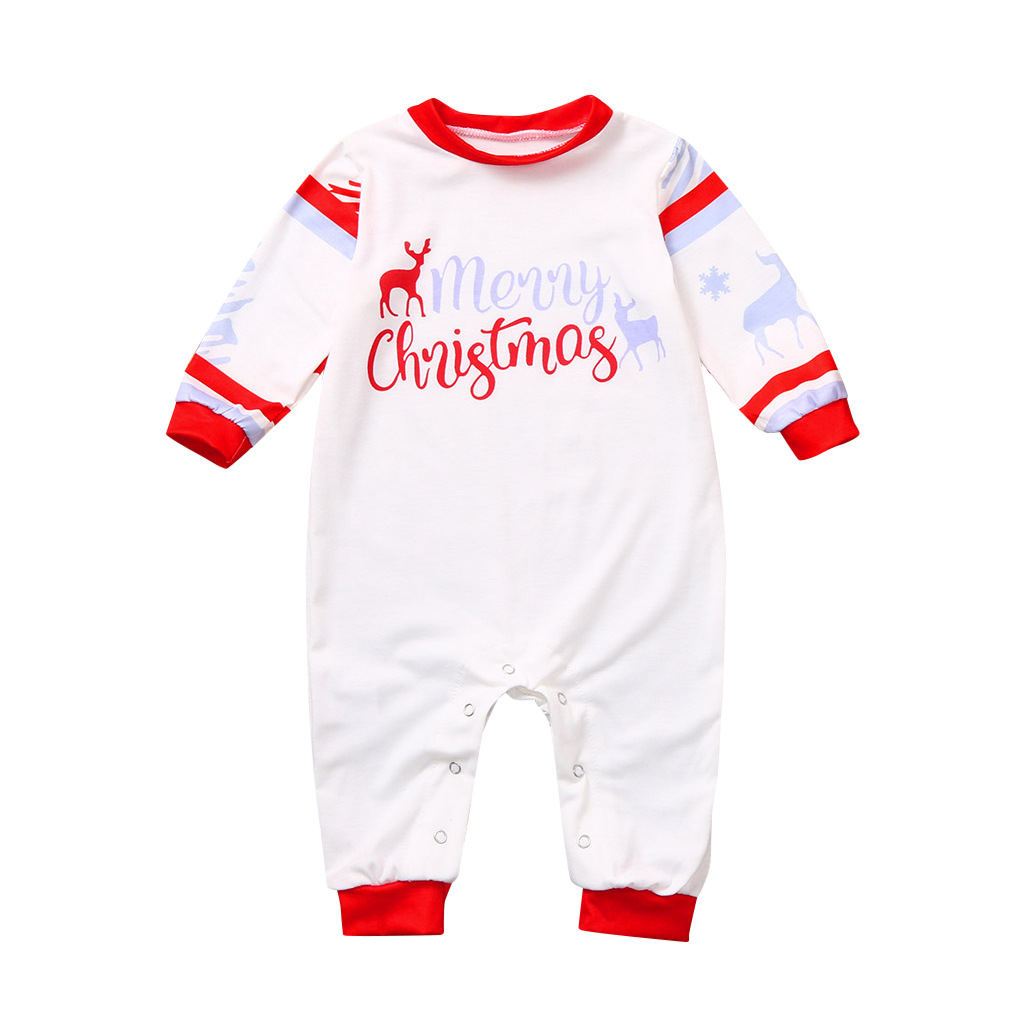 Matching Christmas Pyjamas with Tree & Deer Print | Long Sleeve