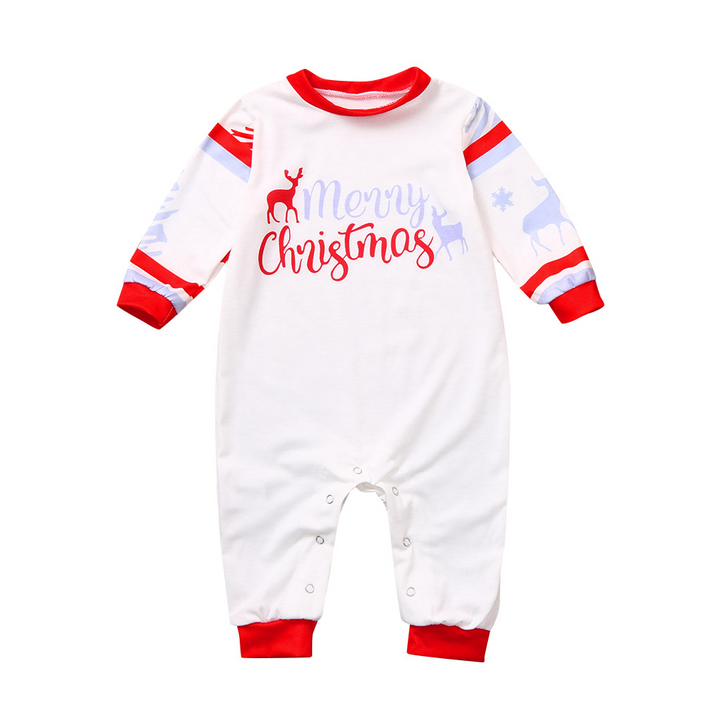 Matching Christmas Pyjamas with Tree & Deer Print | Long Sleeve