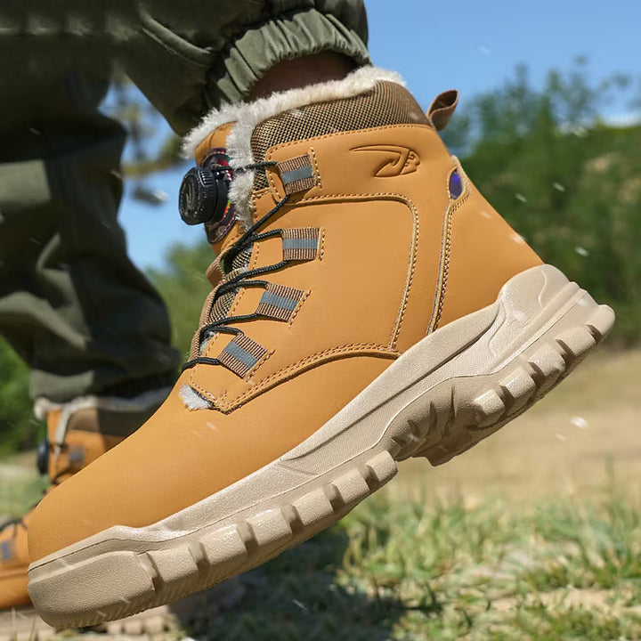 Men's Ankle Safety Shoes with Dial Lacing & Warm Lining | Work
