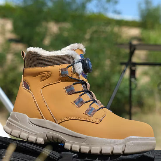 Men's Ankle Safety Shoes with Dial Lacing & Warm Lining | Work