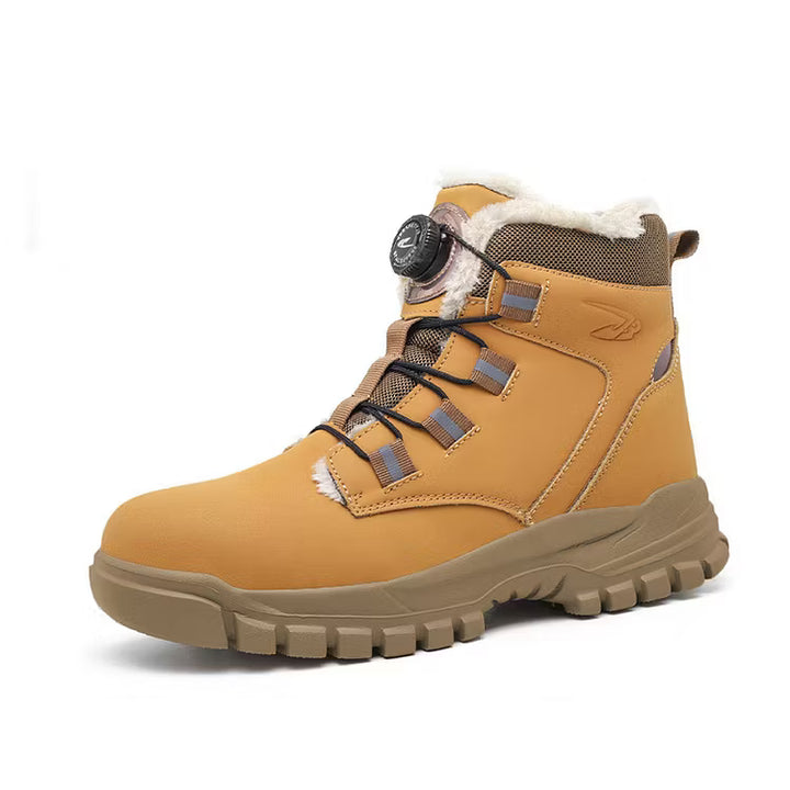 Men's Ankle Safety Shoes with Dial Lacing & Warm Lining | Work