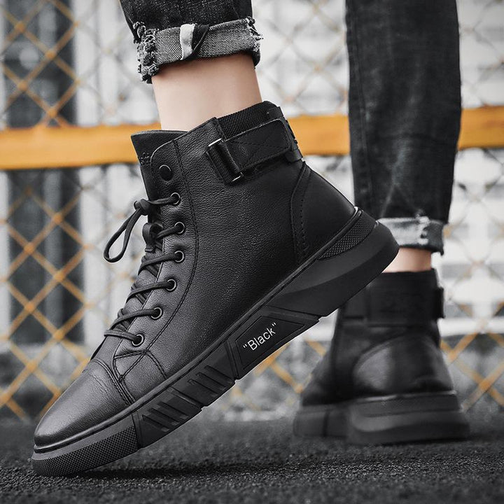 Men's Black Boots High-Top | Ankle