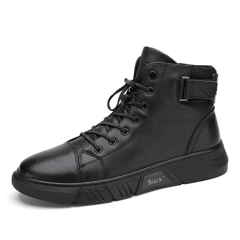 Men's Black Boots High-Top | Ankle