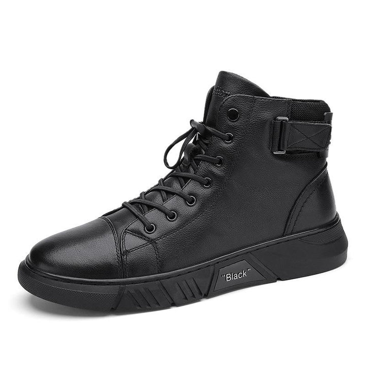 Men's Black Boots High-Top | Ankle