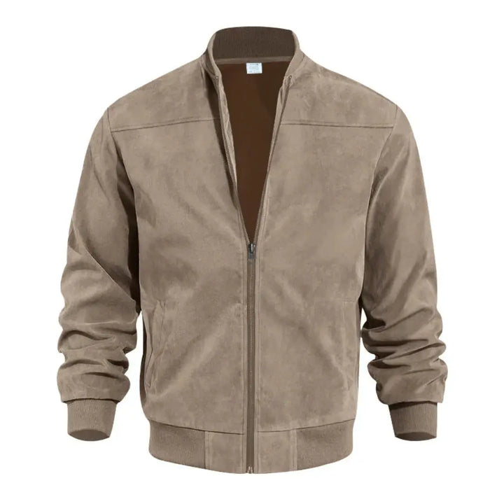 Men's Bomber Jacket with Ribbed Collar & Side Pockets | Casual
