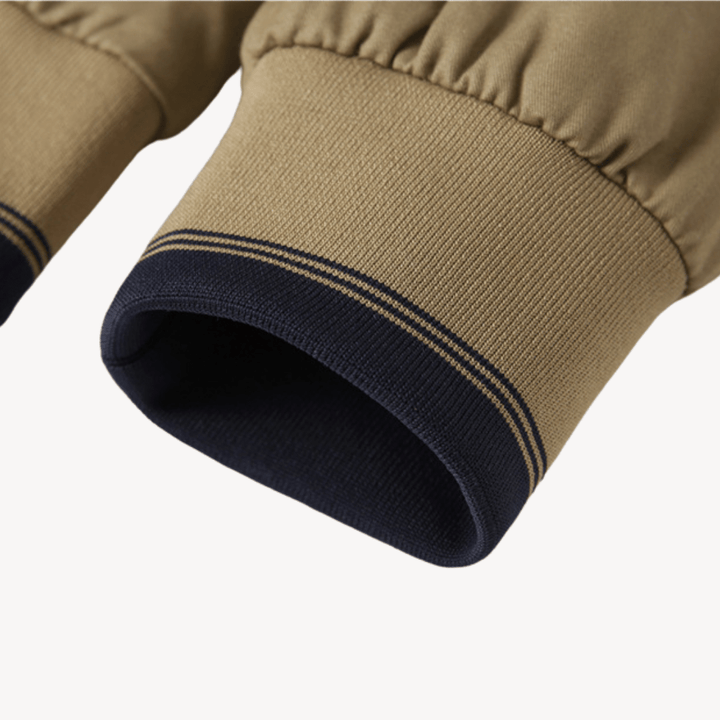 Men's Bomber Jacket with Stand Collar & Zip Pocket | Full Zip