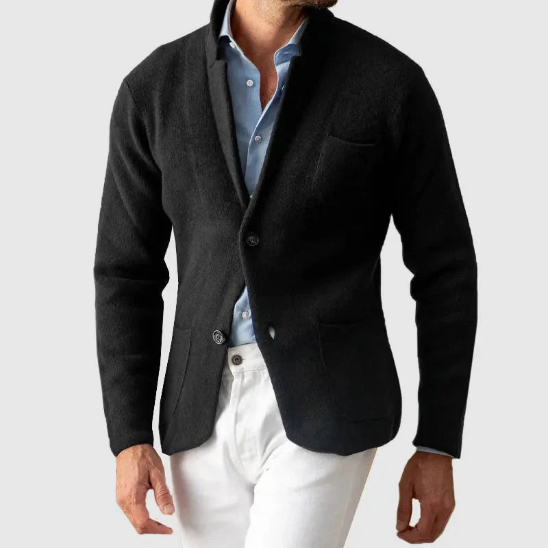 Men's Cardigan with Lapel & Pockets | Button Up
