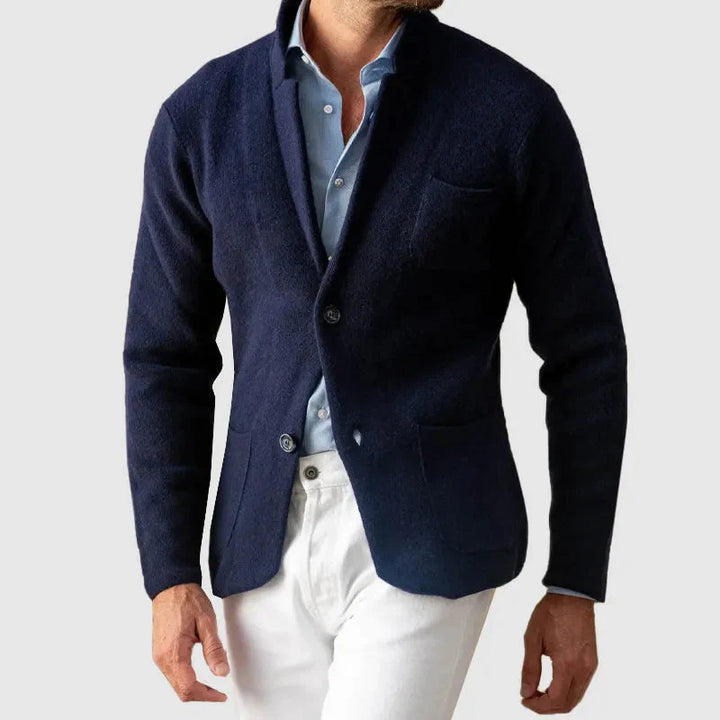 Men's Cardigan with Lapel & Pockets | Button Up