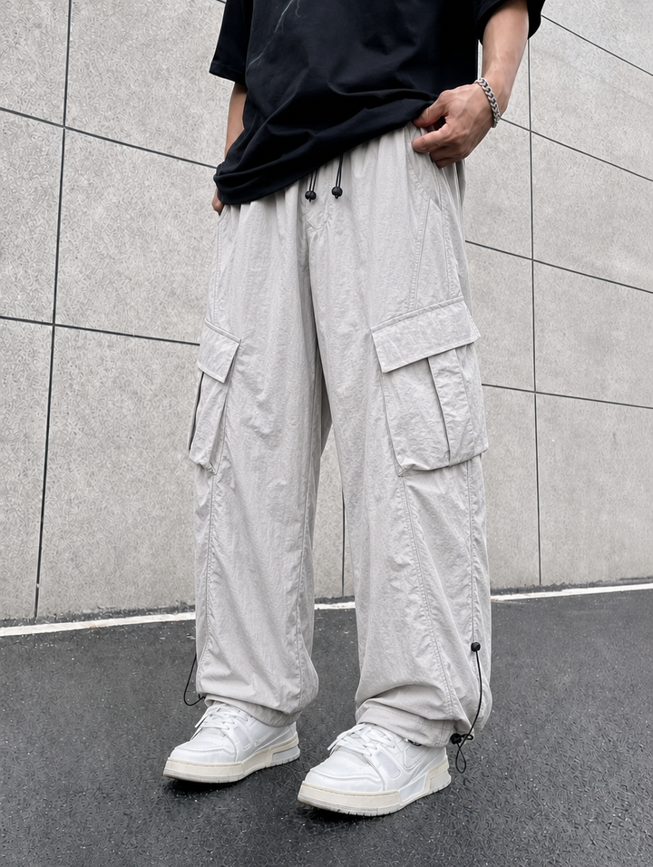Men's Cargo Pants Contrast Piping | Streetwear
