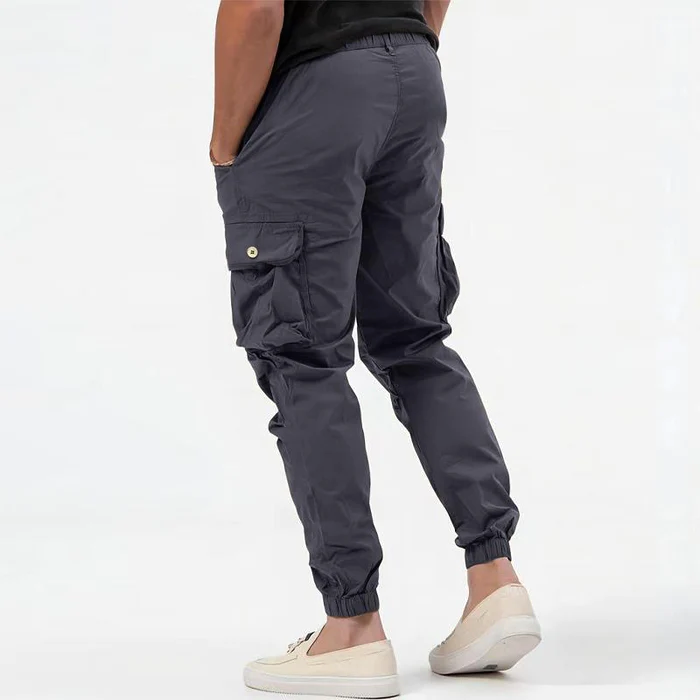 Men's Cargo Pants with Cuffed Hem | Tapered